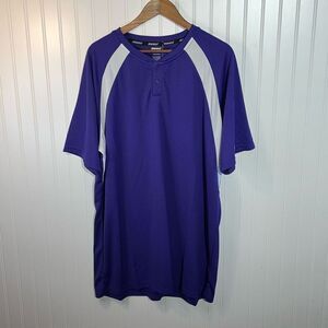 Marucci Baseball Top Men’s XXLarge White And Purple Jersey Raglan Short Sleeve